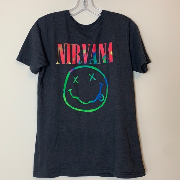 Nirvana T-Shirt Women Small Cotton Blend Short Sleeve Graphic Tee - Picture 2 of 5